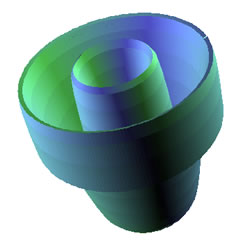 Image_3D paketindeki eşlem nesnesi kullanılarak geliştirilen parametrik işlevden oluşan 3 boyutlu yüzey